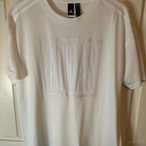Adidas White mesh short-sleeve-Large